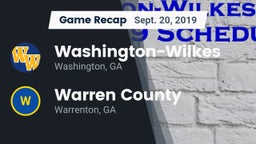 Recap: Washington-Wilkes  vs. Warren County  2019