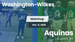 Matchup: Washington-Wilkes vs. Aquinas  2019