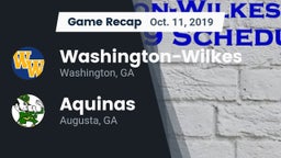 Recap: Washington-Wilkes  vs. Aquinas  2019