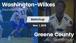 Matchup: Washington-Wilkes vs. Greene County  2019