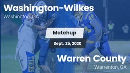 Matchup: Washington-Wilkes vs. Warren County  2020
