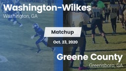 Matchup: Washington-Wilkes vs. Greene County  2020