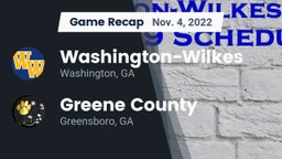 Recap: Washington-Wilkes  vs. Greene County  2022