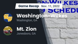 Recap: Washington-Wilkes  vs. Mt. Zion  2022