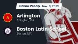 Recap: Arlington  vs. Boston Latin School 2019