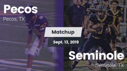 Matchup: Pecos vs. Seminole  2019