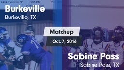 Matchup: Burkeville vs. Sabine Pass  2016