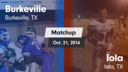 Matchup: Burkeville vs. Iola  2016