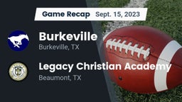 Recap: Burkeville  vs. Legacy Christian Academy  2023