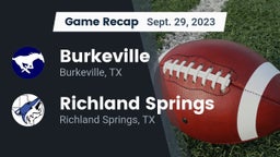 Recap: Burkeville  vs. Richland Springs  2023
