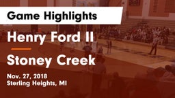 Henry Ford II  vs Stoney Creek  Game Highlights - Nov. 27, 2018