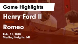 Henry Ford II  vs Romeo  Game Highlights - Feb. 11, 2020