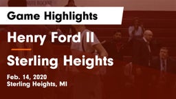 Henry Ford II  vs Sterling Heights  Game Highlights - Feb. 14, 2020