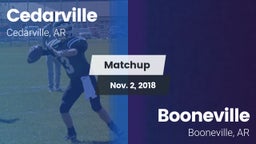 Matchup: Cedarville vs. Booneville  2018