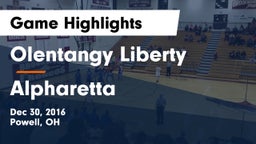 Olentangy Liberty  vs Alpharetta Game Highlights - Dec 30, 2016