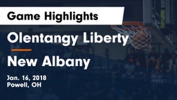 Olentangy Liberty  vs New Albany  Game Highlights - Jan. 16, 2018
