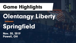Olentangy Liberty  vs Springfield Game Highlights - Nov. 30, 2019