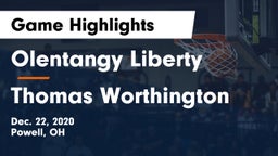 Olentangy Liberty  vs Thomas Worthington  Game Highlights - Dec. 22, 2020
