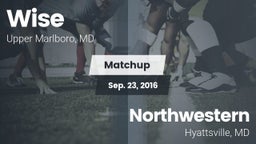 Matchup: Wise vs. Northwestern  2016