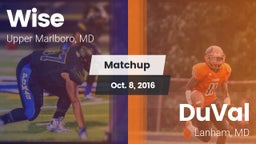 Matchup: Wise vs. DuVal  2016