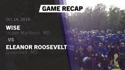 Recap: Wise  vs. Eleanor Roosevelt  2016