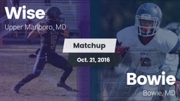 Matchup: Wise vs. Bowie  2016