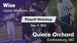Matchup: Wise vs. Quince Orchard  2016