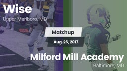 Matchup: Wise HS vs. Milford Mill Academy  2017