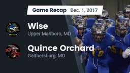 Recap: Wise  vs. Quince Orchard  2017