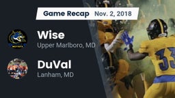 Recap: Wise  vs. DuVal  2018