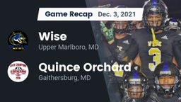 Recap: Wise  vs. Quince Orchard 2021