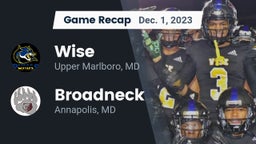 Recap: Wise  vs. Broadneck  2023