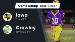 Recap: Iowa  vs. Crowley  2017