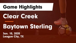 Clear Creek  vs Baytown Sterling Game Highlights - Jan. 10, 2020