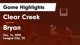 Clear Creek  vs Bryan  Game Highlights - Jan. 16, 2020