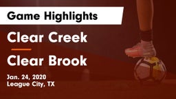 Clear Creek  vs Clear Brook  Game Highlights - Jan. 24, 2020