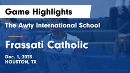 The Awty International School vs Frassati Catholic  Game Highlights - Dec. 1, 2023