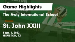 The Awty International School vs St. John XXIII  Game Highlights - Sept. 1, 2022