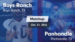 Matchup: Boys Ranch vs. Panhandle  2016