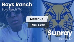 Matchup: Boys Ranch vs. Sunray  2017