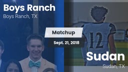 Matchup: Boys Ranch vs. Sudan  2018