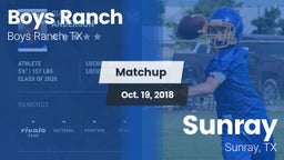 Matchup: Boys Ranch vs. Sunray  2018