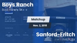 Matchup: Boys Ranch vs. Sanford-Fritch  2018