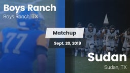 Matchup: Boys Ranch vs. Sudan  2019