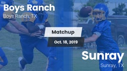Matchup: Boys Ranch vs. Sunray  2019