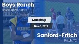 Matchup: Boys Ranch vs. Sanford-Fritch  2019