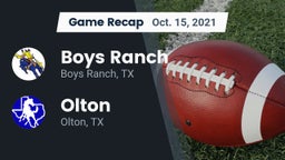Recap: Boys Ranch  vs. Olton  2021