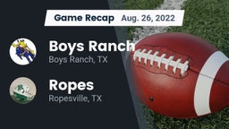Recap: Boys Ranch  vs. Ropes  2022