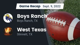 Recap: Boys Ranch  vs. West Texas  2022