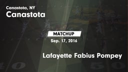 Matchup: Canastota vs. Lafayette Fabius Pompey 2016
